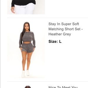 Fashion Nova 2 piece set grey